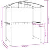 vidaXL Gazebo Barbecue Ripiani Laterali Antracite 210x114x230 Acciaio