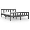 vidaXL Giroletto Grigio in Legno Massello 140x190 cm