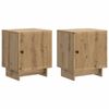 vidaXL Armadio da Notte 2 pcs Rovere Artigianale 43 x 34,5 x 50 cm
