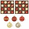 vidaXL Set di Palline di Natale 32 pz Oro e Rosso &Oslash; 6 cm Plastica