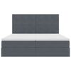 vidaXL Letto con Contenitore Grigio scuro 200 x 200 cm Velluto