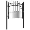 vidaXL Cancello per recinzione EMMEN con punte in acciaio 104x87 cm Nero
