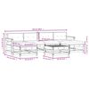 vidaXL Set Divani da Giardino 7pz con Cuscini in Legno Massello Grigio