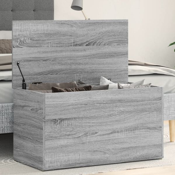 vidaXL Cassapanca Grigio Sonoma 84x42x46 cm in Legno Ingegnerizzato