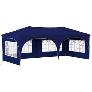 vidaXL Tenda per feste a pop-up 575 x 288 x 245 cm Blu Tessuto Oxford