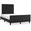 vidaXL Giroletto senza Materasso Nero 120x190 cm Similpelle