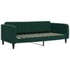 vidaXL Divano Letto Estraibile Cassetti Verde Scuro 100x200cm Velluto