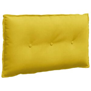 vidaXL Cuscino per Schiena Giallo 80 x 50 cm Tessuto in Cords