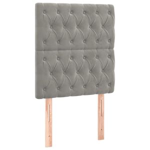 vidaXL Testiera Grigio Chiaro 80x7x118/128 cm Velluto