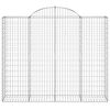 vidaXL Cesti Gabbioni ad Arco 3 pz 200x50x160/180 cm Ferro Zincato