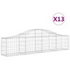 vidaXL Cesti Gabbioni ad Arco 13 pz 200x30x40/60 cm Ferro Zincato