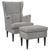 vidaXL Poltrona con Ottomano 2 pz Grigio Chiaro Velluto