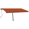 vidaXL Tenda da Sole Retrattile Manuale LED 400x300 cm Arancio Marrone