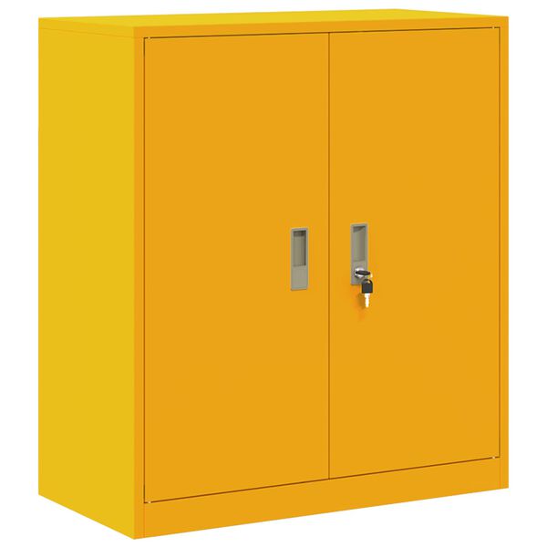 vidaXL Armadio Giallo senape 80 x 40 x 90 cm Acciaio