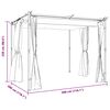 vidaXL Gazebo con Tende 3x3 cm Grigio Talpa in Acciaio
