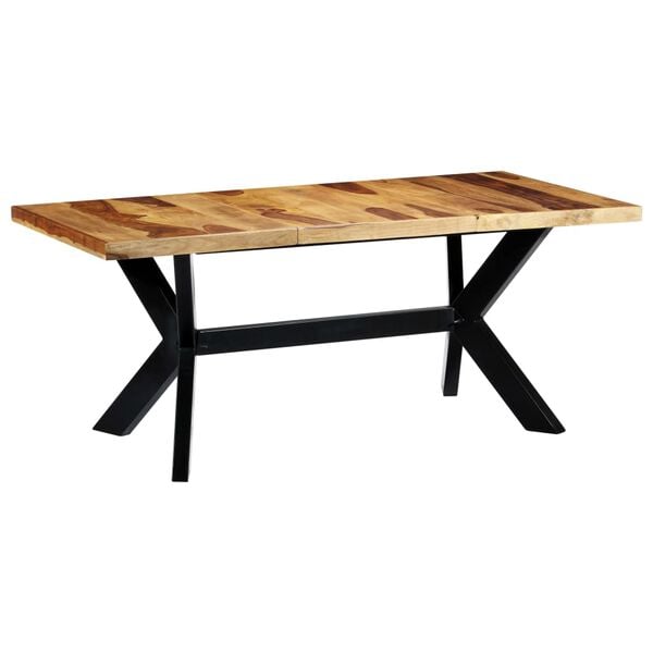 vidaXL Tavolo da Pranzo 180x90x75cm in Legno Massello di Acacia