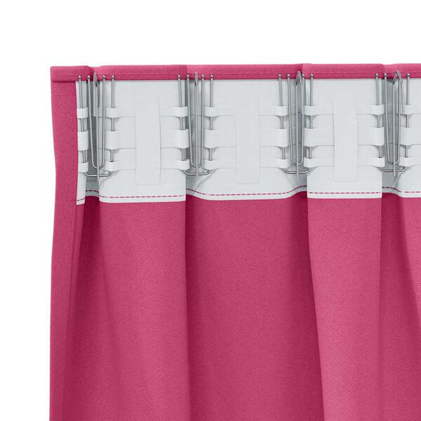 vidaXL Tende Blackout con Anelli 2 pcs Rosa Vivo 140 x 140 cm