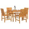 vidaXL Set da Pranzo per Giardino 5 pcs Marrone