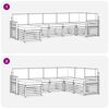vidaXL Set divani con cuscino 7 pcs Grigio Naturale e Chiaro