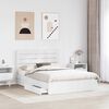 vidaXL Letto con Contenitore Bianco 140 x 200 cm Legno multistrato