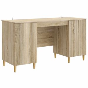 vidaXL Scrivania Rovere Sonoma 142,5 x 50 x 75 cm Legno ingegnerizzato