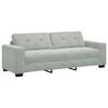 vidaXL Divano a 3 posti Grigio Chiaro 220x78x80 cm in Velluto