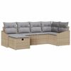 vidaXL Set di divani 6 pcs Beige e Grigio Chiaro polyrattan