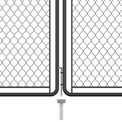 vidaXL Cancello da Giardino in Acciaio 150x395 cm Antracite