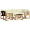 vidaXL Set di divani da esterno 7 pz Bianco e Crema