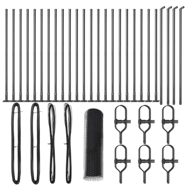 vidaXL Palo della recinzione Grigio 50 x 0,4 m (rete 13 mm)