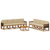 vidaXL Set di divani da esterno con cuscino 7 pcs Naturale