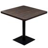 vidaXL Tavolo Bistrot MDF e Acciaio Quadrato 80x80x75 cm Cenere Scura