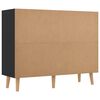vidaXL Credenza Nero Lucido 90x30x72 cm in Legno Multistrato