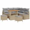 vidaXL Set Divano da Giardino 8 pz Beige polyrattan