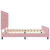 vidaXL Letto a molle con testiera Rosa 200 x 200 cm Velluto