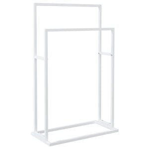 vidaXL Portasciugamani Autoportante Bianco 48x24x78,5 cm in Ferro