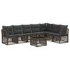 vidaXL Set Divano da Giardino 8 pz Grigio polyrattan