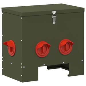 vidaXL Feeder per pollo Verde oliva 40,5 x 25 x 38 cm