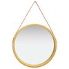 vidaXL Specchio da Parete con Cinghia 60 cm Oro