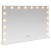 vidaXL Specchio LED da Vanit&agrave; Bianco 80 x 10 x 52,5 cm Vetro e acciaio