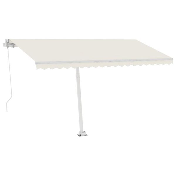 vidaXL Tenda da Sole Manuale Autoportante 450x350 cm Crema