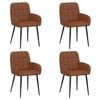 vidaXL Sedie da pranzo 4 pz Similpelle Marrone 57 x 50 x 85 cm
