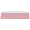 vidaXL Pouf Letto con Materasso Rosa 120x190 cm Velluto