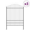 vidaXL Recinzione per Giardino 3 pcs Grigio 170 x 225 cm