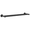 vidaXL Porta asciugamani Nero 61 x 14,5 x 5 cm Acciaio inox