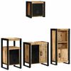 vidaXL Set di mobili per il bagno 4 pz Marrone e Nero 55 x 35 x 60 cm