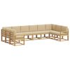 vidaXL Set di divani da esterno 10 pz Bianco e Beige