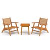 vidaXL Set da Bistrot 3 pz in Legno Massello di Acacia