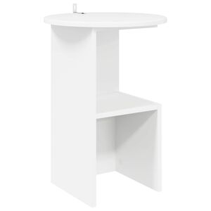 vidaXL Tavolo laterale Bianco &Oslash; 39,5 x 55 cm Legno ingegnerizzato