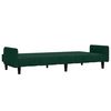 vidaXL Divano Letto a 2 Posti Verde Scuro in Velluto